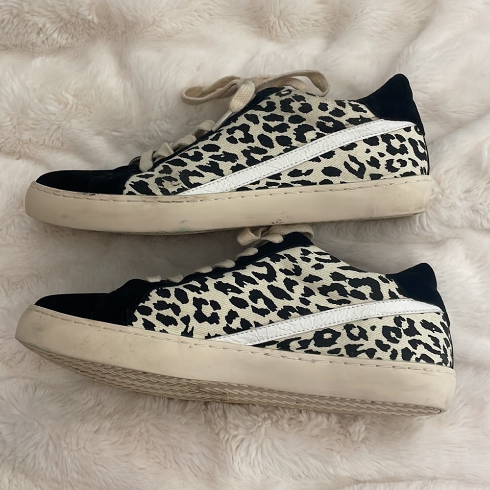 WHITE RAVEN LEOPARD PRINT SNEAKERS - Picture 3 of 8